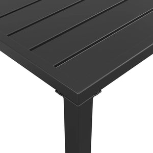 Anthrazit Garten-Esstisch Stahl 110x54 cm