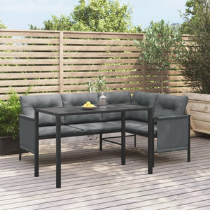 Anthrazit Garten-Esstisch Stahl 110x54 cm