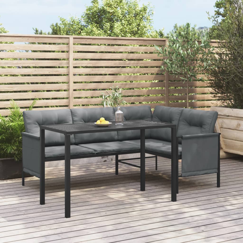 Anthrazit Garten-Esstisch Stahl 110x54 cm