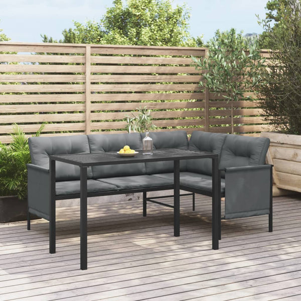 Anthrazit Garten-Esstisch Stahl 110x54 cm