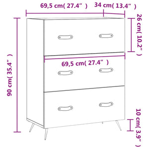Kommode Räuchereiche 69,5 cm