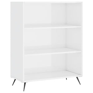 Bücherregal Weiß Hochglanz 69,5x90 cm