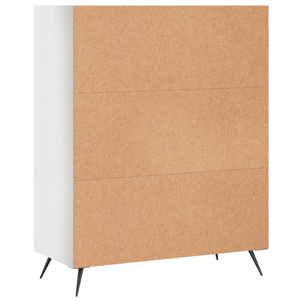 Bücherregal Weiß Hochglanz 69,5x90 cm