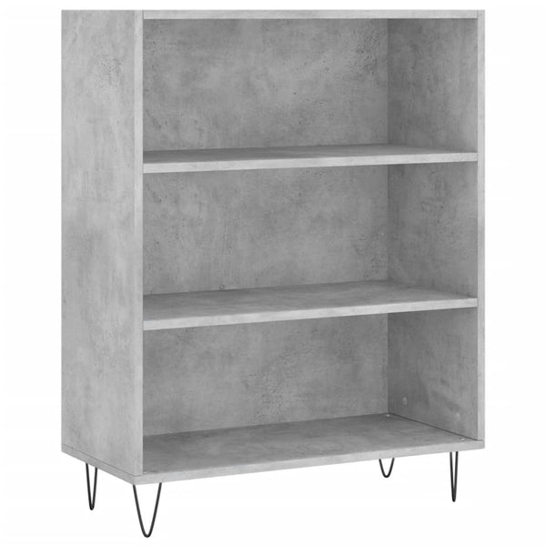 vidaXL Bibliothèque Gris Ciment 69,5x32,5x90 cm Bois d'ingénierie