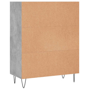 vidaXL Bibliothèque Gris Ciment 69,5x32,5x90 cm Bois d'ingénierie