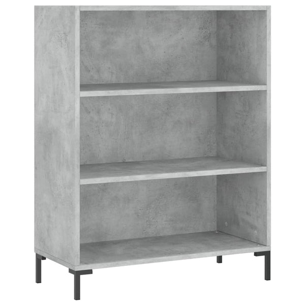 vidaXL Bibliothèque Gris Ciment 69,5x32,5x90 cm Bois d'ingénierie