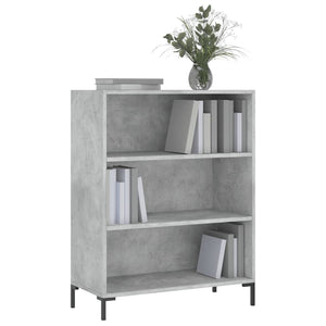 vidaXL Bibliothèque Gris Ciment 69,5x32,5x90 cm Bois d'ingénierie
