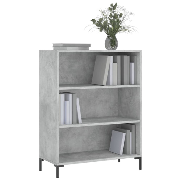 vidaXL Bibliothèque Gris Ciment 69,5x32,5x90 cm Bois d'ingénierie