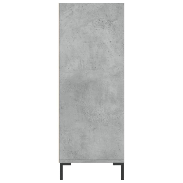 vidaXL Bibliothèque Gris Ciment 69,5x32,5x90 cm Bois d'ingénierie