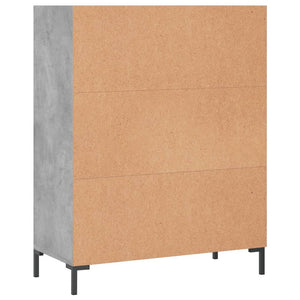 vidaXL Bibliothèque Gris Ciment 69,5x32,5x90 cm Bois d'ingénierie
