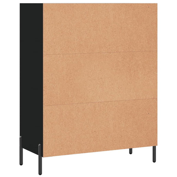 Schwarzes Regal 69,5x32,5x90 cm