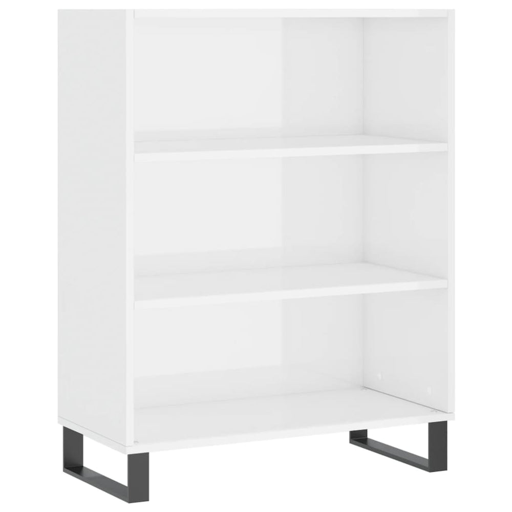 vidaXL Armoirette haute brillance blanc 69,5x32,5x90 cm Bois d'ingénierie
