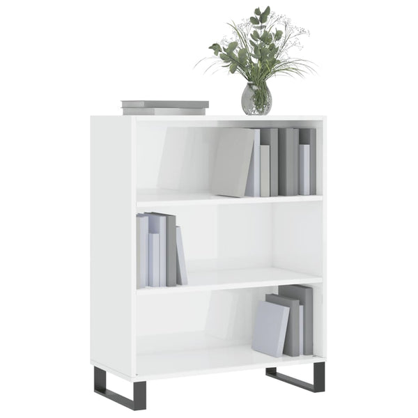 vidaXL Armoirette haute brillance blanc 69,5x32,5x90 cm Bois d'ingénierie