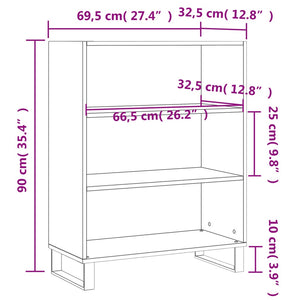 vidaXL Armoirette haute brillance blanc 69,5x32,5x90 cm Bois d'ingénierie
