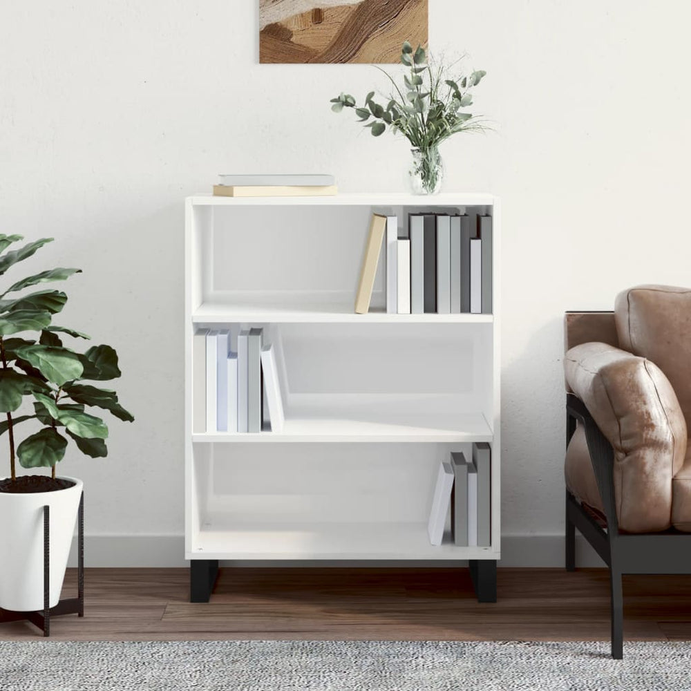 vidaXL Armoirette haute brillance blanc 69,5x32,5x90 cm Bois d'ingénierie