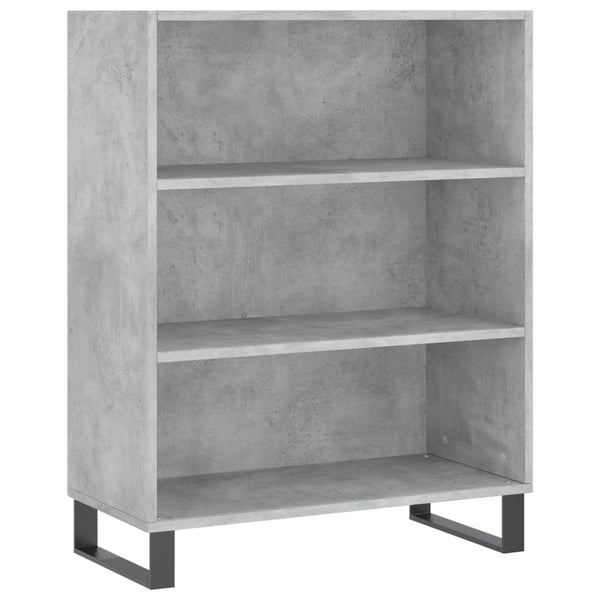 vidaXL Buffet haut gris béton 69,5x32,5x90 cm Bois d'ingénierie