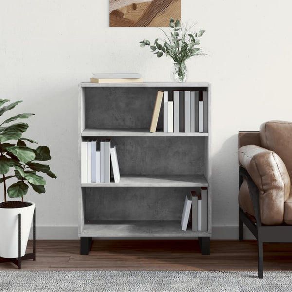 vidaXL Buffet haut gris béton 69,5x32,5x90 cm Bois d'ingénierie