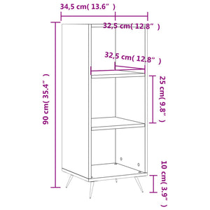 Weißer Regalschrank, 90 cm hoch