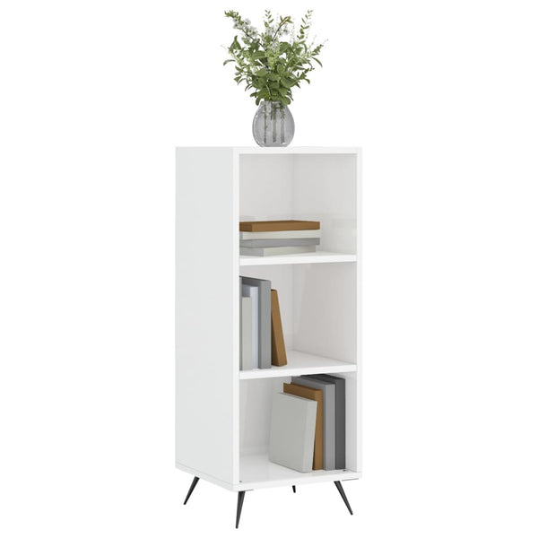 Hochglanz Regalschrank Weiß, 90 cm