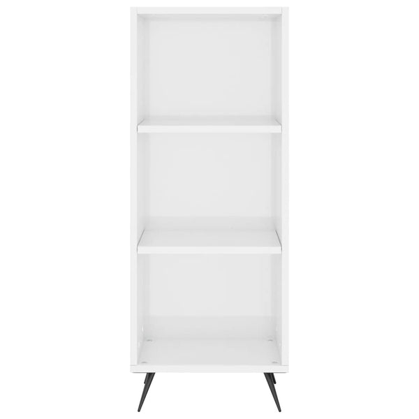 Hochglanz Regalschrank Weiß, 90 cm