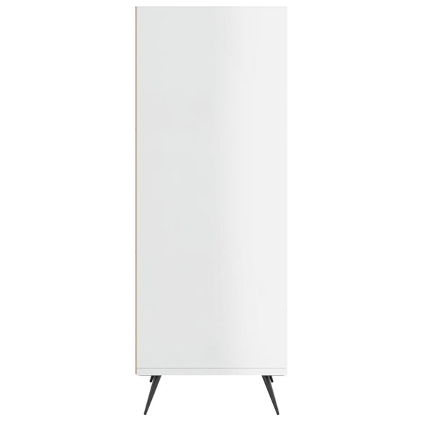 Hochglanz Regalschrank Weiß, 90 cm