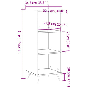 Hochglanz Regalschrank Weiß, 90 cm