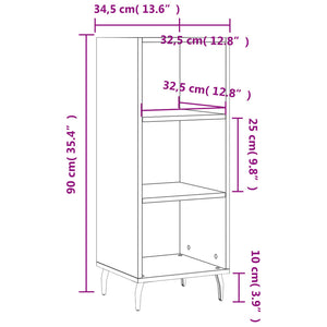 Schwarzes Sideboard 90cm Holzwerkstoff