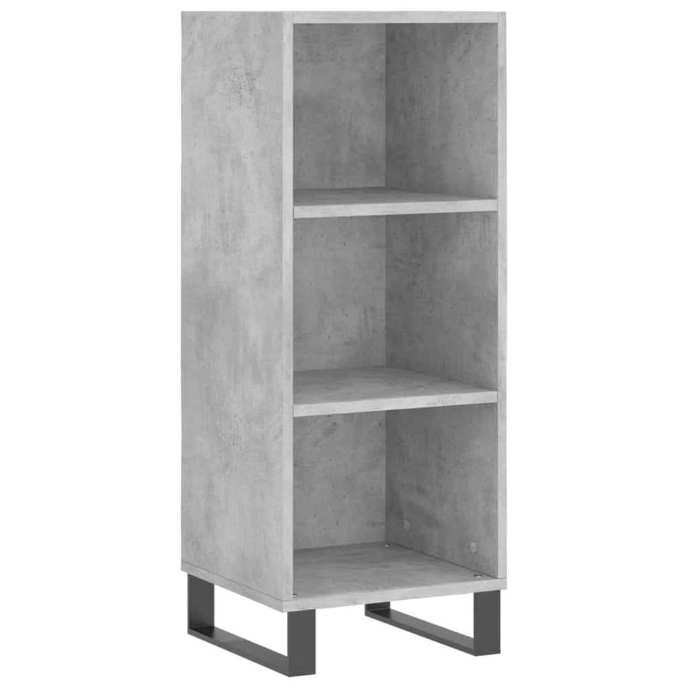 vidaXL Sideboard Concrete Gray 34.5x32.5x90 cm Engineered Wood