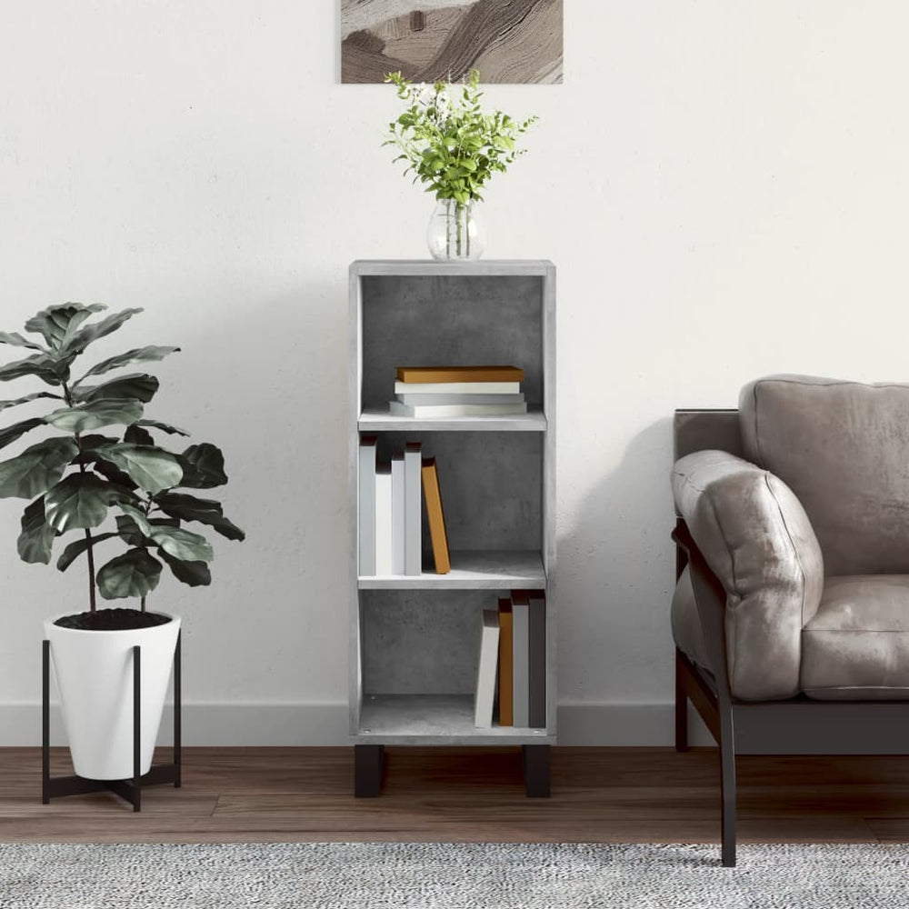 vidaXL Sideboard Concrete Gray 34.5x32.5x90 cm Engineered Wood