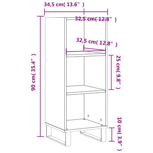 Sideboard Grau Sonoma 90 cm