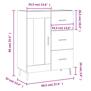 Sideboard Grau Sonoma 69,5x34x90 cm