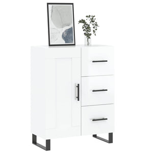Hochglanz Weißes Sideboard 69,5x34x90 cm