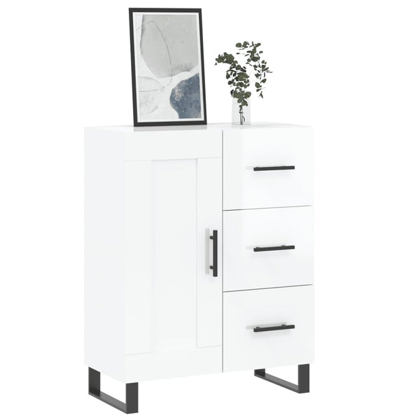 Hochglanz Weißes Sideboard 69,5x34x90 cm