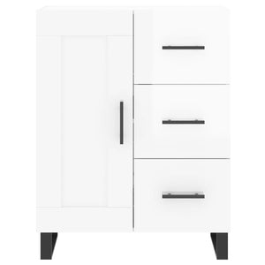 Hochglanz Weißes Sideboard 69,5x34x90 cm