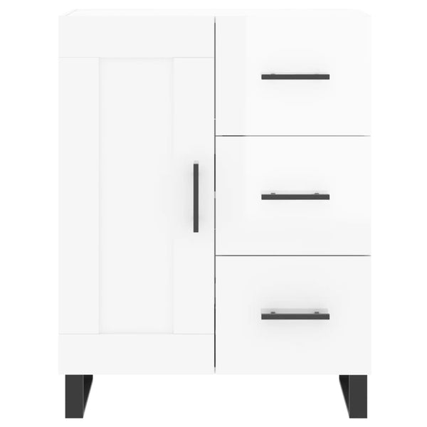 Hochglanz Weißes Sideboard 69,5x34x90 cm