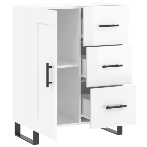 Hochglanz Weißes Sideboard 69,5x34x90 cm