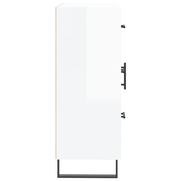 Hochglanz Weißes Sideboard 69,5x34x90 cm