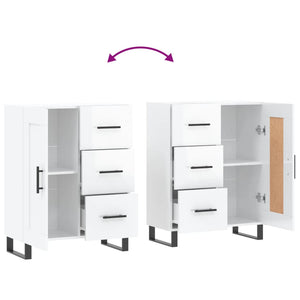 Hochglanz Weißes Sideboard 69,5x34x90 cm