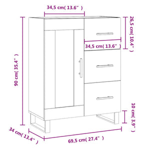 Sideboard Sonoma Eiche 90cm