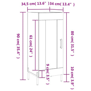 Schwarzes Sideboard 34,5x34x90 cm