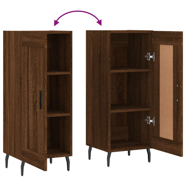Sideboard Braun Eichen-Optik 90 cm