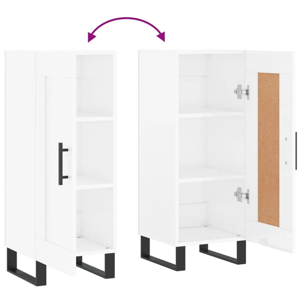 Hochglanz Weißes Sideboard 90cm