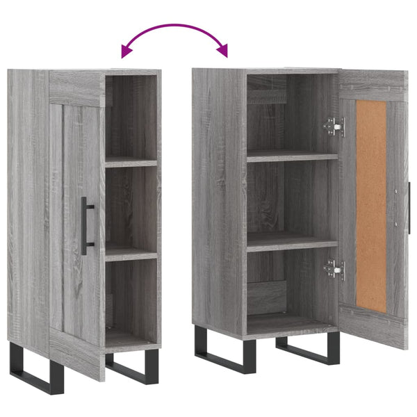 Graues Sideboard Sonoma, 90 cm