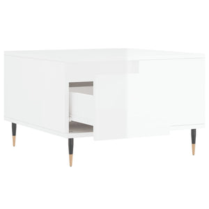 Hochglanz Couchtisch Weiß 55x55 cm