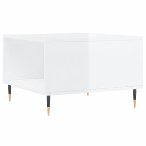 Hochglanz Couchtisch Weiß 55x55 cm