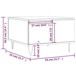 Schwarzer Couchtisch 55x55 cm