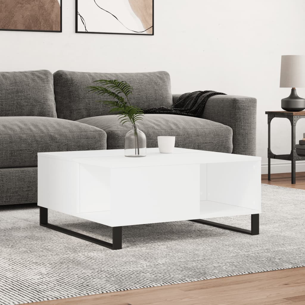 Weißer Couchtisch 80x80 cm