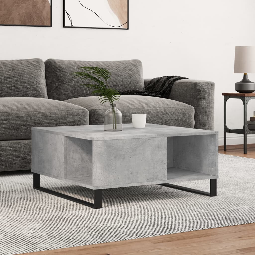 Betongrauer Couchtisch 80x80 cm