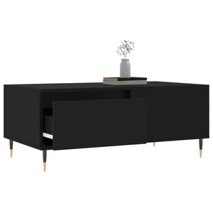 Schwarzer Couchtisch 90x50 cm