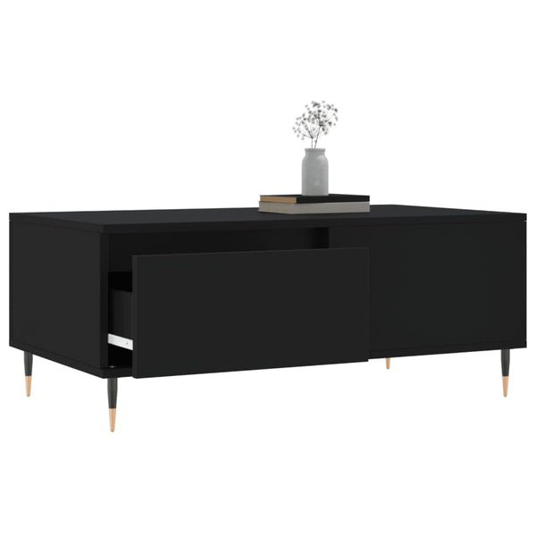 Schwarzer Couchtisch 90x50 cm